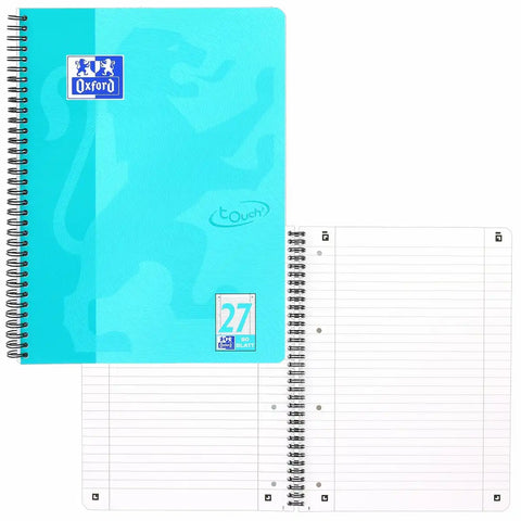 Oxford Collegeblock touch Lineatur 27 80 Blatt 90g/m² aqua DIN A4