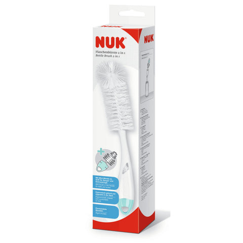 NUK Flaschenbürste 2 in 1, formstabile Borsten