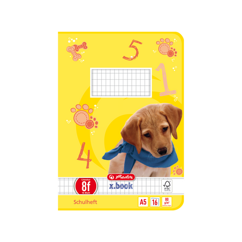 Herlitz Schulheft A5 Lineatur 8f mit Motiv, 16 Blatt
