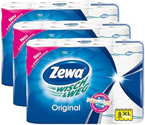 Zewa Wisch & Weg 3x8 Rollen (24x45 Blatt)