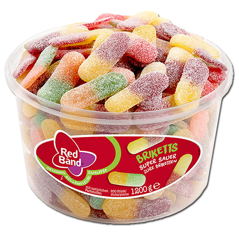 Red Band Briketts super sauer, Fruchtgummi, 200 Stück