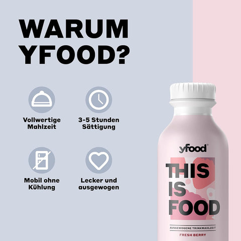yfood Trinkmahlzeit Fresh Berry 500ml