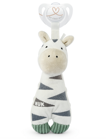 NUK Kuscheltier Little Friend Zebra mit Schnuller