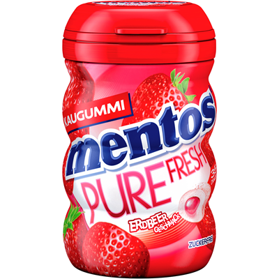 mentos Pure Fresh Kaugummi Erdbeere 35 Stück