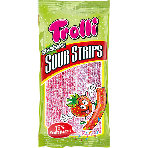 Trolli Strawberry Sour Strips 85 g