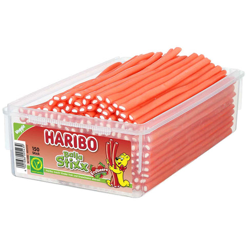Haribo Balla Stixx Erdbeer, Konfekt-Stangen, 150 Stück