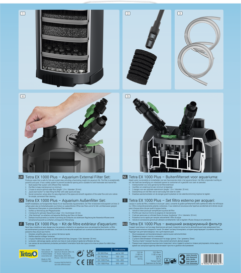 Tetra EX 1000 Plus Außenfilter-Komplettset