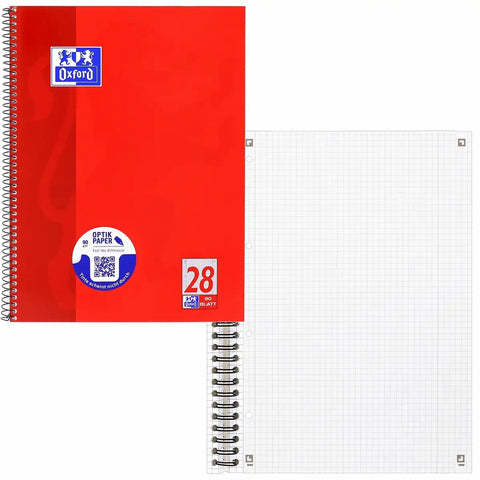 Oxford Collegeblock Lineatur 28 kariert mit Doppelrand 80 Blatt 90g/m² DIN A4