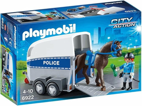 PLAYMOBIL City Action 6922 – Polizeipferd mit Anhänger