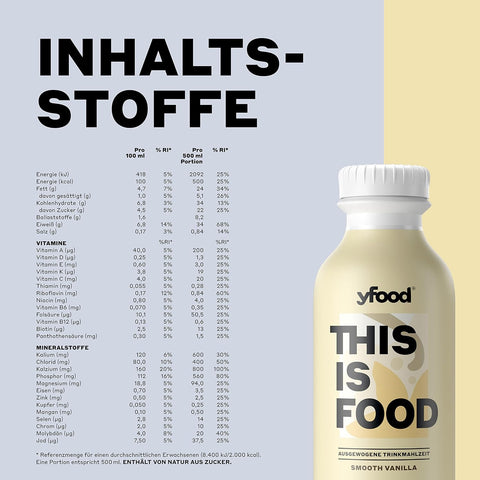 yfood Trinkmahlzeit Smooth Vanilla 500ml