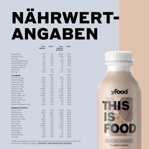 yfood Trinkmahlzeit Classic Choco 500ml