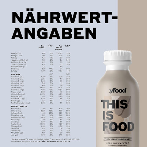 yfood Trinkmahlzeit Cold Brew Coffee