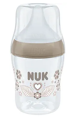 NUK Perfect Match PP-Flasche 150 ml, beige (Herz)