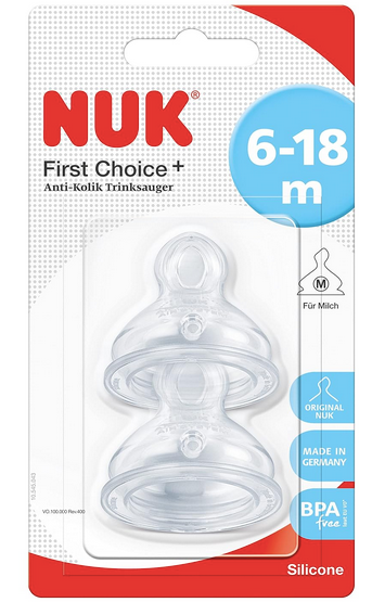 NUK FIRST CHOICE+ Ventilsauger M, Gr. 2, 6-18 M