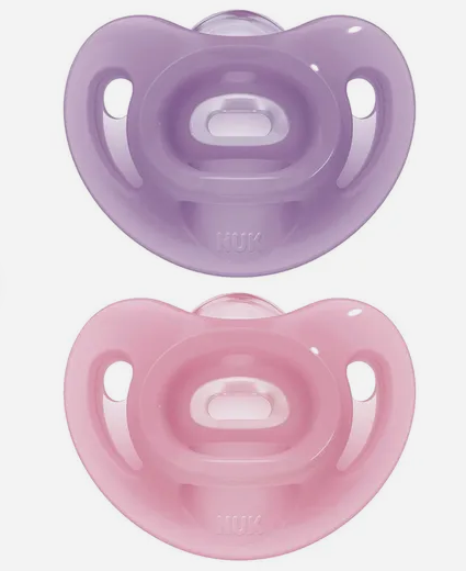 Nuk Schnuller 2er Pack Sensitiv - Silikon 6-18 M - Lila Rosa
