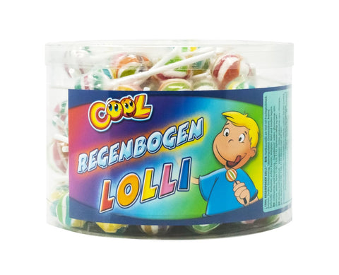 Cool Regenbogen Lolli 100 Stück