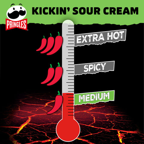 Pringles Hot Kickin' Sour Cream Flavour - 160g