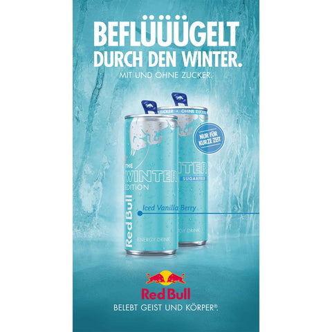 Red Bull Energy Drink Winter Edition Iced Vanilla Berry Sugarfree 250ml