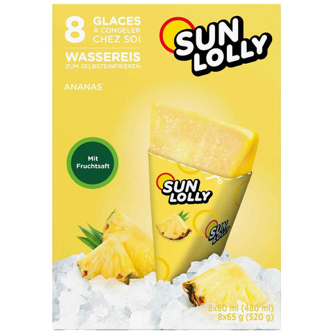 Sun Lolly Wassereis Ananas 8er