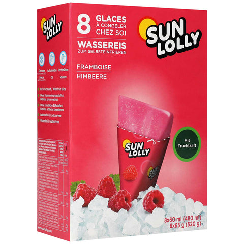Sun Lolly Wassereis Himbeere 8er